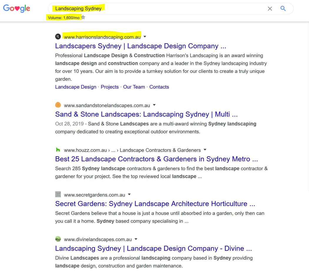 Harrison's Landscaping SEO Case Study