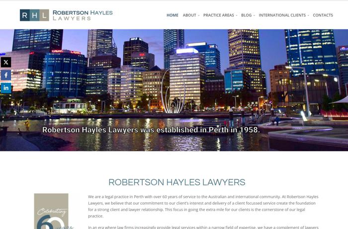 SEO Case Study - Robertson Hayles Lawyers Perth